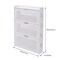 3 Storage Drawers Ultra-Thin Shoe Cabinet Organizer Boots Louvered Holder White